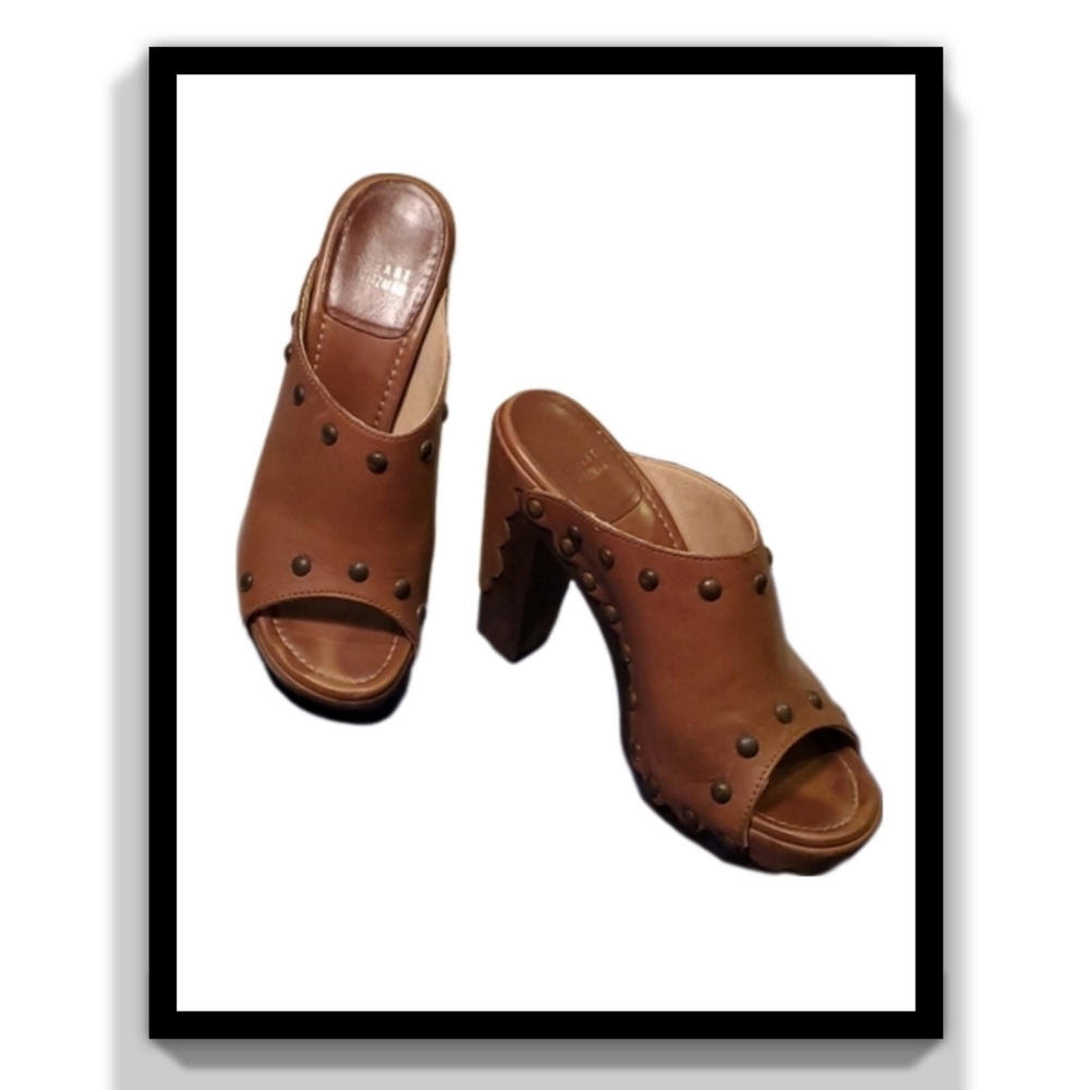 Stuart Weitzman Studded Peep-Toe Platform Clog - image 6